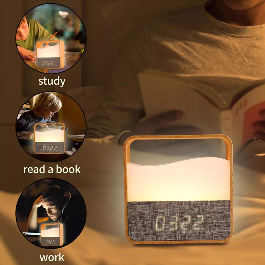 LED Night Light with Clock Dig - Desk Lamp ulasan dan harga