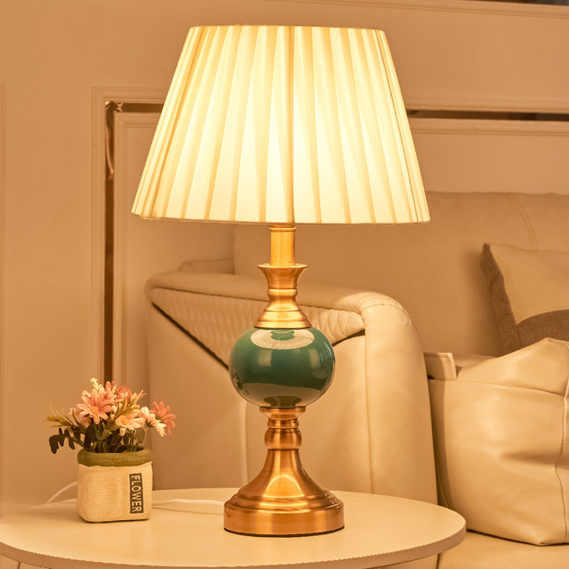 American retro bedroom bedside - Desk Lamp ulasan dan harga